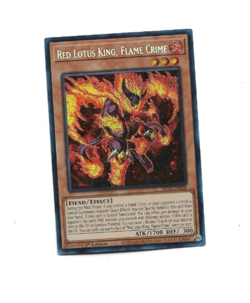 Yugioh Yu-Gi-Oh! Red Lotus King, Flame Crime BLTR-EN028 1st edition Secret Rare - Image 1