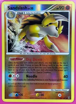SANDSLASH Reverse Holo 42/147 RARE Supreme Victors Pokemon Card 2009 NM USA SHIP - Image 1