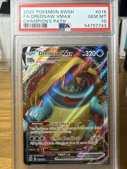 Drednaw Pokemon Card SWSH Champion's Path VMAX Full Art 15/73 PSA 10 GEM MINT - Image 1