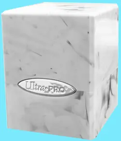 Ultra Pro Marble Satin Cube White and Black Card Compartment Storage Case ccg - Image 1