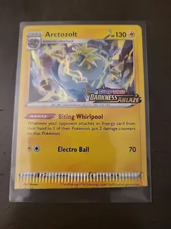 Pokemon TCG Arctozolt Stamped Error Card Miscut Crimped Darkness Ablaze SWSH036 - Image 1