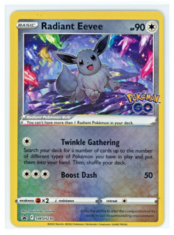 Pokemon TCG Radiant Eevee SWSH230 Sword & Shield Rare Holo Foil Promo Card - Image 1
