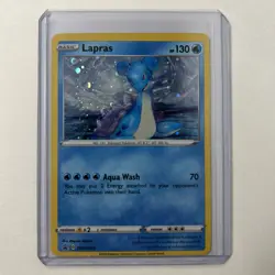 Lapras SWSH051 2020 Holo Black Star Promo Off-Center Pokemon Card Near Mint - Image 1