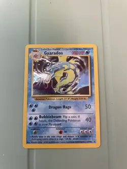 Gyarados 6/102 Pokemon Base Set Unlimited Holo Rare Card WOTC - Image 1