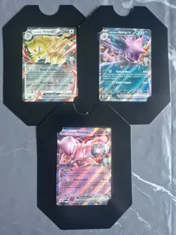 3 x Destined Rivals EX Tin Promo Cards Mewtwo SVP216 Nidoking SVP217 Persian 218 - Image 1