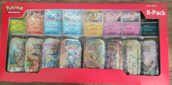 2025 Pokemon Prismatic Evolutions Costco 8 Mini-Tin Bundle w/ Promo Cards NEW - Image 1