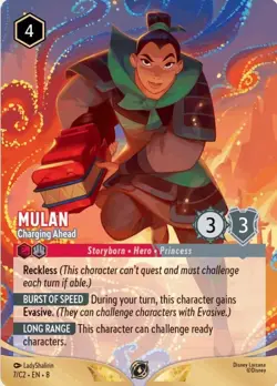 Disney Lorcana Challenge Bologna Mulan Foil Promo Card 7/C2 EN 8 Foil - Image 4
