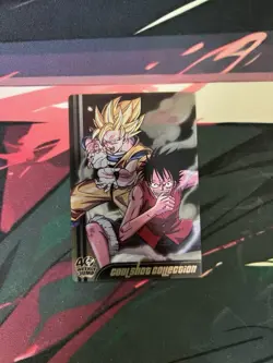 one piece dragonball morinaga card luffy goku - Image 1