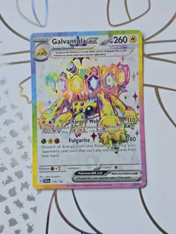 Galvantula EX 159/142 Pokemon Card Stellar Crown Rare Art Tera - Image 1