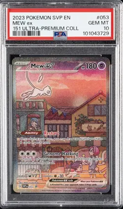 2023 POKEMON SVP EN-SV BLACK STAR PROMO 151 ULTRA-PREM COLL #053 MEW EX PSA 10 - Image 1