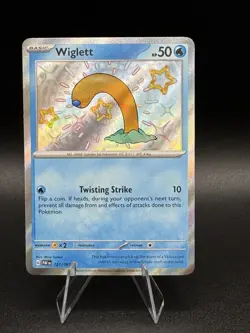Wiglett 121/091 Paldean Fates Pokemon TCG Shiny Holo Rare Baby Shiny NM - Image 1