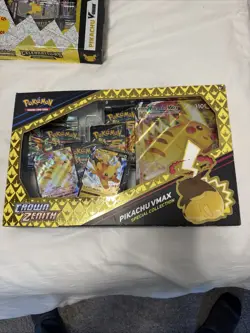 Pokemon TCG Sword & Shield Game Crown Zenith Pikachu VMAX Special Collection Box 820650851889 - Image 1