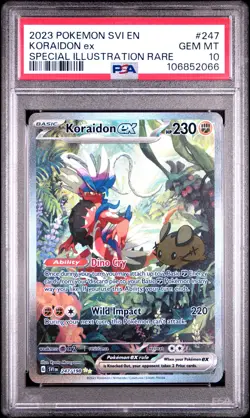 2023 POKEMON SVI EN-SCARLET & VIOLET #247 KORAIDON EX PSA 10 - Image 1