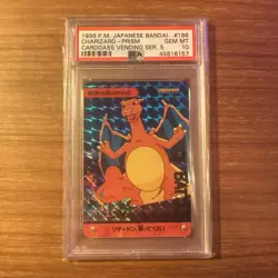 1999 Pokemon Carddass Charizard Prizm PSA 10 GEM MINT - Image 1
