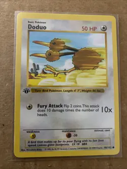 Pokemon TCG Doduo Base Set 48/102 1st Edition Never Played Near Mint - Image 1