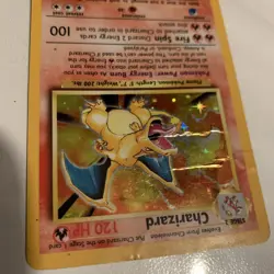 1999 Pokemon Charizard 4/102 Holo Rare Base Set unlimited vintage original TCG - Image 3