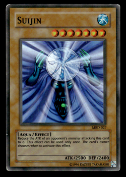 YUGIOH TCG ORIGINAL Printing Suijin MRD-027 Super Rare Metal Raiders Unl MP - Image 1