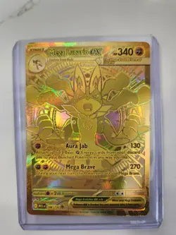 Pokemon Mega Lucario EX 188/132 Gold Secret Rare Error Card Mega Evolution - Image 2