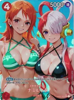 NAMI AND UTA ONE PIECE Holographic Custom Art Goddess Story Collectible Card - Image 1