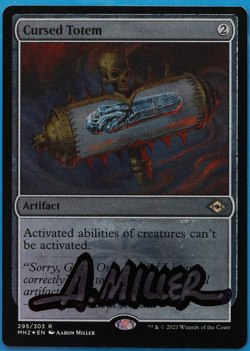 Cursed Totem (ETCHED) FOIL Modern Horizons 2 NM SIGNED CARD (505184) ABUGames - Image 1