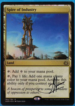 Spire of Industry FOIL Aether Revolt NM Land Rare SIGNED CARD (505180) ABUGames - Image 1
