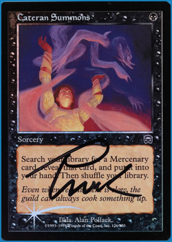 Cateran Summons FOIL Mercadian Masques NM Uncommon SIGNED CARD (505179) ABUGames - Image 1