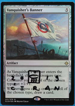 Vanquisher's Banner FOIL Ixalan NM Artifact Rare SIGNED CARD (505177) ABUGames - Image 1