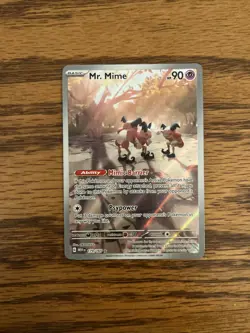 Pokemon TCG Mr. Mime 179/165 Scarlet & Violet Illustration Rare Card - Image 1