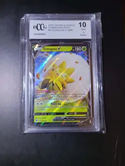 2020 Pokemon Eldegoss V Champions Path BCCG Graded Perfect 10 Card 005/073 PSA - Image 1