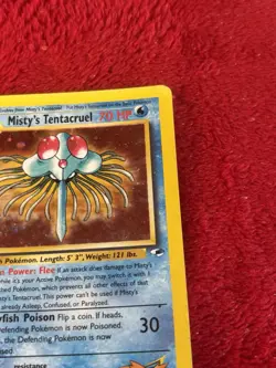 Misty's Tentacruel 010/132 Gym Heroes Holo Pokemon Card Played - Image 2