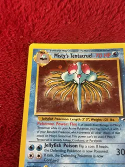 Misty's Tentacruel 010/132 Gym Heroes Holo Pokemon Card Played - Image 3