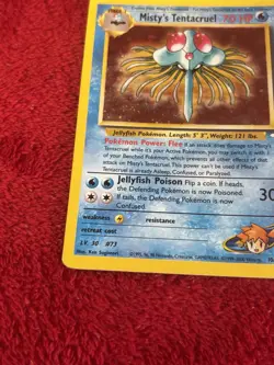 Misty's Tentacruel 010/132 Gym Heroes Holo Pokemon Card Played - Image 4