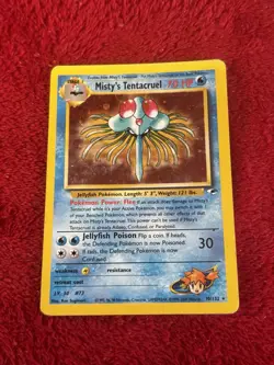 Misty's Tentacruel 010/132 Gym Heroes Holo Pokemon Card Played - Image 5