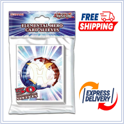 Yu-Gi-Oh! Elemental Hero Card Sleeves (50-Pack) - Konami Card Sleeves - Image 1