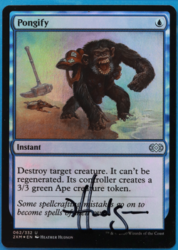 Pongify FOIL Double Masters NM Blue Uncommon SIGNED CARD (505170) ABUGames - Image 1