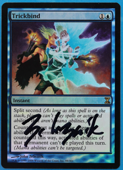 Trickbind FOIL Time Spiral NM Blue Rare SIGNED MAGIC CARD (ID# 505169) ABUGames - Image 1