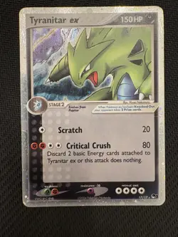 Pokemon TCG: Tyranitar EX Cosmos Holo Ultra Rare Card 17/17 Pop Series 1 LP - Image 4