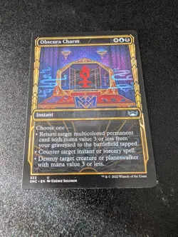 Obscura Charm Foil Miscut Misprint Showcase Streets of New Capenna SNC MTG Magic - Image 1