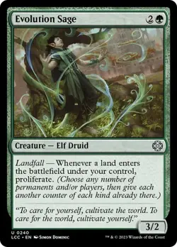 NM Evolution Sage, MTG, LCI Commander, Magic the Gathering, 240 - Image 1