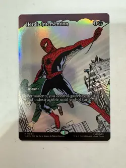 MTG Spider-Man Heroic Intervention *FOIL* 0034 (Borderless) Magic - Image 1