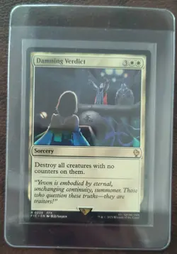 Damning Verdict FINAL FANTASY #239 MTG Magic The Gathering FFX Commander FIC New - Image 1