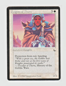 Magic the Gathering ~ MTG ~ 1x Knights of Thorn ~ LP ~ THE DARK - Image 1