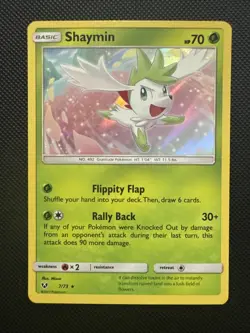 Shaymin 7/73 Shining Legends Holo Sun & Moon Pokemon - Image 1