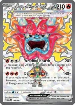 Hearthflame Mask Ogerpon ex - 192/167 - Twilight Masquerade - NM - Pokemon TCG - Image 1