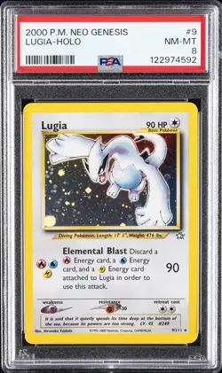 2000 POKEMON NEO GENESIS #9 LUGIA-HOLO PSA 8 - Image 1