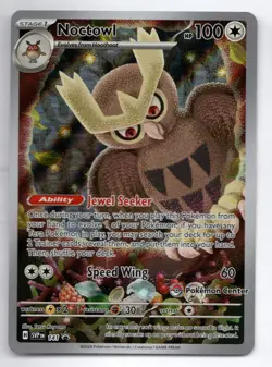 Noctowl Black Star Promo 141 Stamped Pokemon Center Exclusive Stellar Crown NM - Image 1