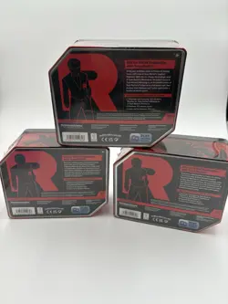 Pokemon Destined Rivals Team Rocket Tins Complete Art Set of 3 Promos SEALED - Image 2