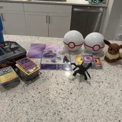 Pokemon Lot- Cards- Accessories- Toys- See Photos - Image 1