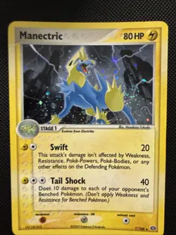 Swirl Manectric 7/106 Ex Emerald Holo Pokemon - Image 1