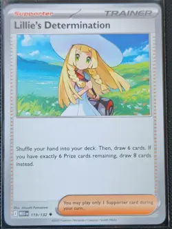 3x Lillie's Determination 119/132 Mega Evolution MEG EN Pack Fresh NM X3 Pokemon - Image 2